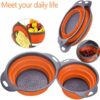 Silicone Collapsible Colander Basket Set, BPA Free Round Fruit Washer Drainer for Vegetable promax.pk