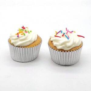 Silver Cupcake Liners 100pcs Muffin Foil Baking Cups promax.pk