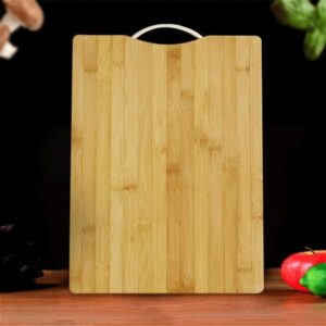 Small Size Bamboo Cutting Board Rectangle Hangable Non Slip promax.pk