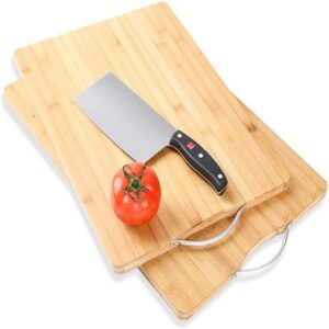 Small Size Bamboo Cutting Board Rectangle Hangable Non Slip promax.pk