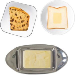 Stainless Steel Butter Dish with Cover & Butter Tong promax.pk