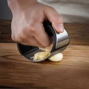 Stainless Steel Garlic Chopper Crusher Kitchen Vegetable Garlic Squeezer Masher promax.pk