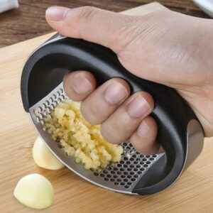 Stainless Steel Garlic Chopper Crusher Kitchen Vegetable Garlic Squeezer Masher promax.pk