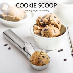 Stainless Steel Ice Cream Scooper with Trigger Release promax.pk