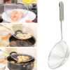 Stainless Steel Long Handle Strainer Drainer Sifter Colander Spoon Kitchen Tool promax.pk