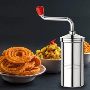 Stainless Steel Sev Maker Snacks Maker Manual Pasta Maker with 6 Different Designs promax.pk