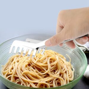 Stainless Steel Spaghetti Tongs Noodles Pasta Clip Kitchen Cooking promax.pk