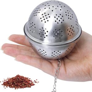 Tea Ball Filter With Extended Chain Hook For Enhancing Soups promax.pk