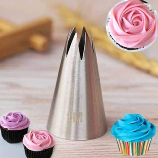 1M Stainless Steel Open Star Piping Nozzle – Cake & Cupcake Decorating Tool Promax.pk